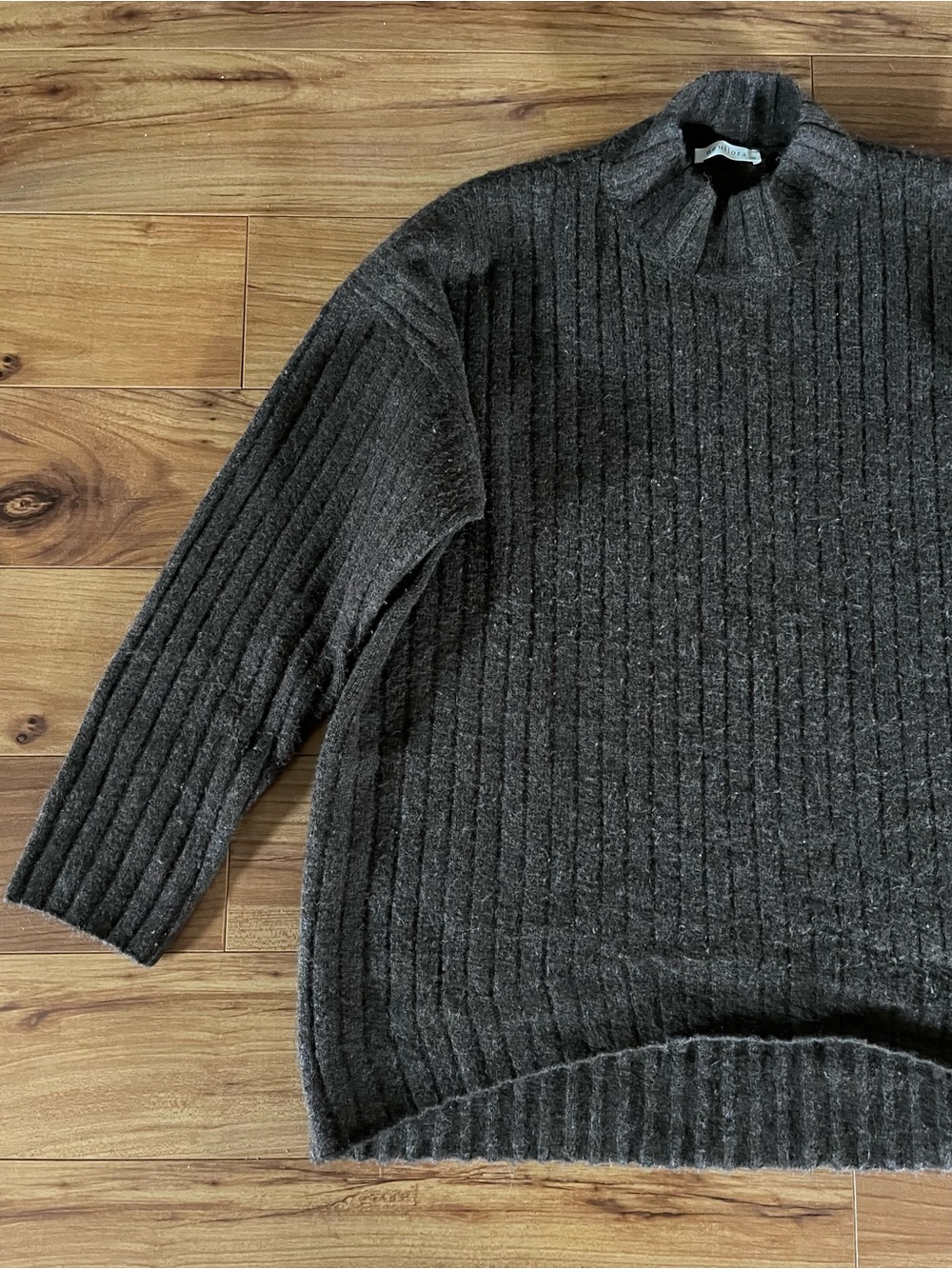 Neuflora Neutral Brown Ribbed Sweater - Picture 6 of 12